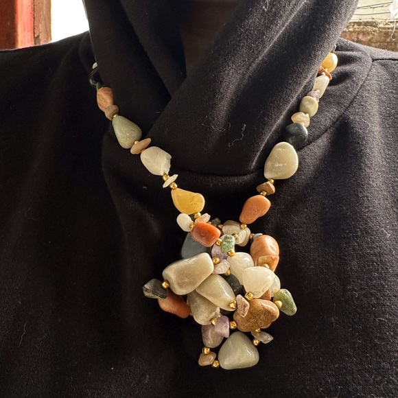 Natural mixed maxi stones necklace - Picture 5 of 7